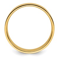 14K Yellow Gold 8mm Lightweight Flat Wedding Band view 2