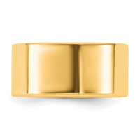 14K 9mm Yellow Gold Ltw Flat Band view 3