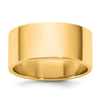 14K 9mm Yellow Gold Ltw Flat Band view 1