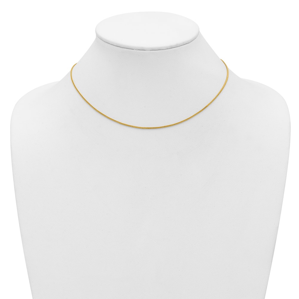 14K 16 inch .9mm Franco with Lobster Clasp Chain (FRA030-16)