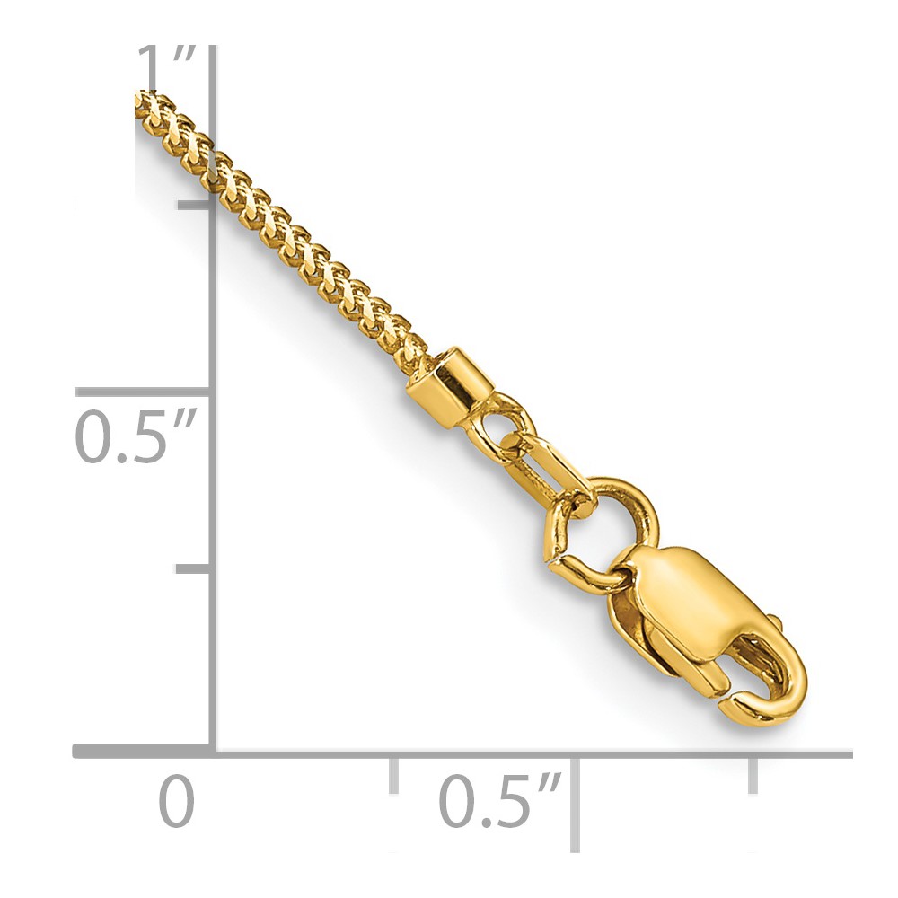 14K 7 inch .9mm Franco with Lobster Clasp Bracelet (FRA030-7)