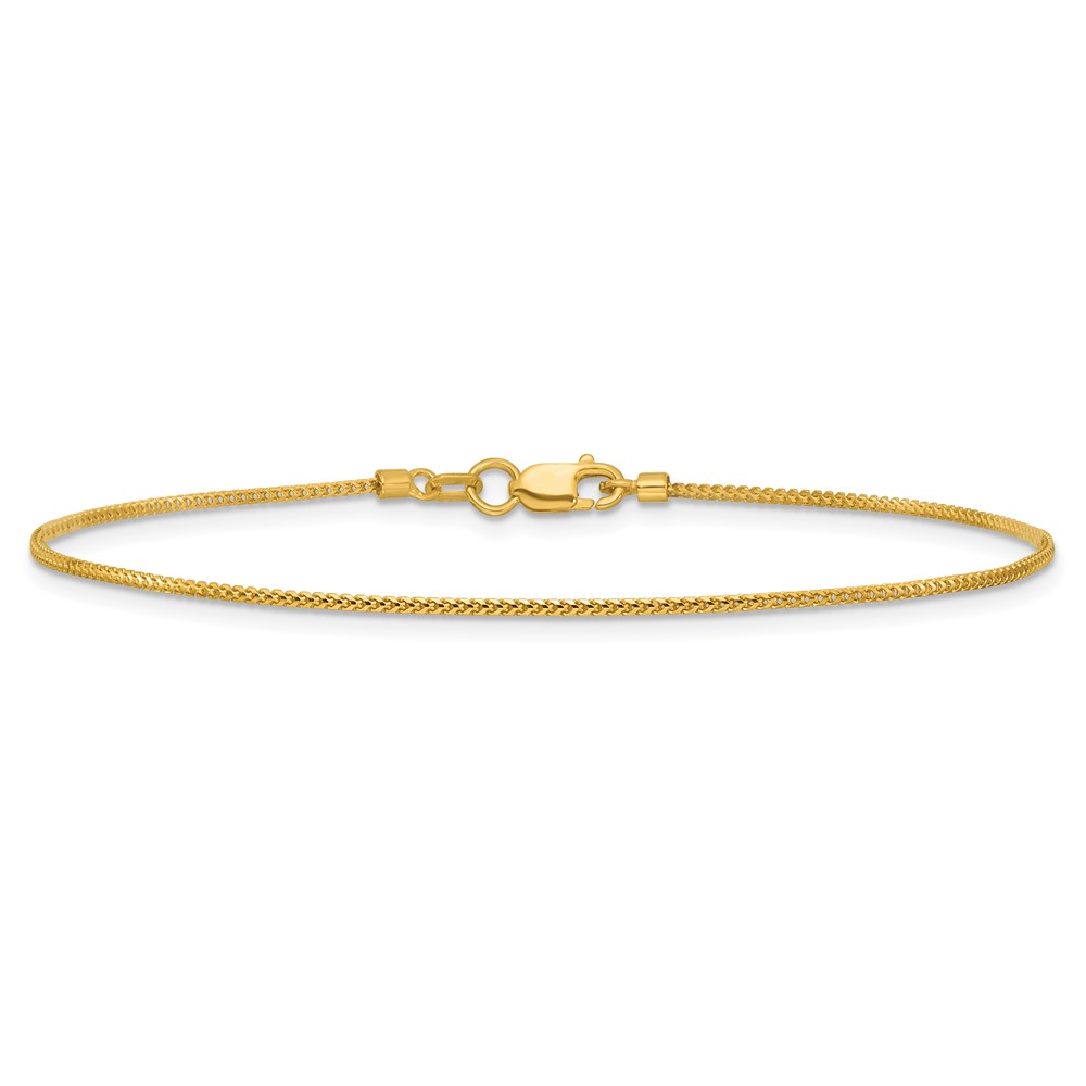 14K 8 inch .9mm Franco with Lobster Clasp Bracelet (FRA030-8)
