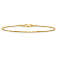14K.9mm Yellow Gold Franco Bracelet with Lobster Clasp, 7" view 3