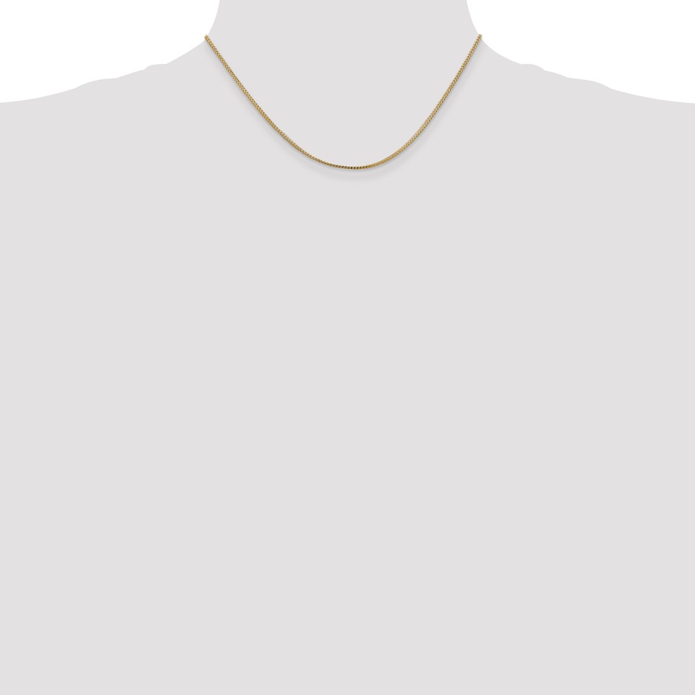 14K 16 inch 1mm Franco with Lobster Clasp Chain (FRA035-16)