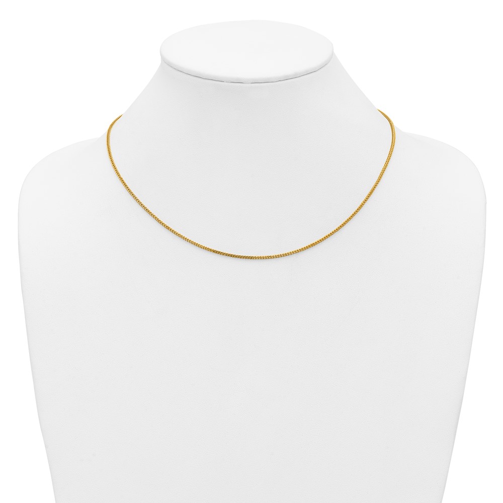 14K 18 inch 1mm Franco with Lobster Clasp Chain (FRA035-18)