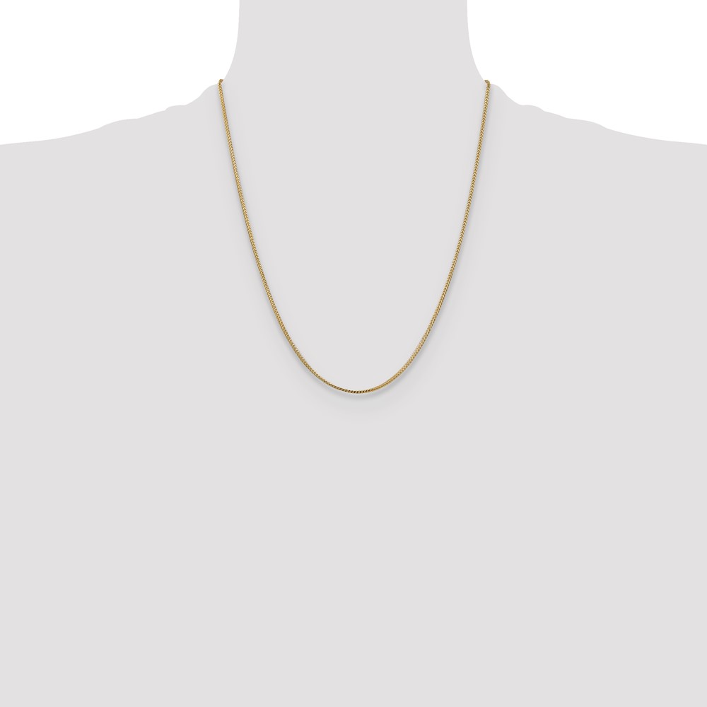 14K 22 inch 1mm Franco with Lobster Clasp Chain (FRA035-22)