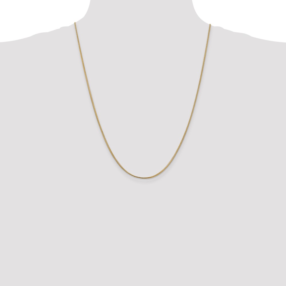 14K 24 inch 1mm Franco with Lobster Clasp Chain (FRA035-24)
