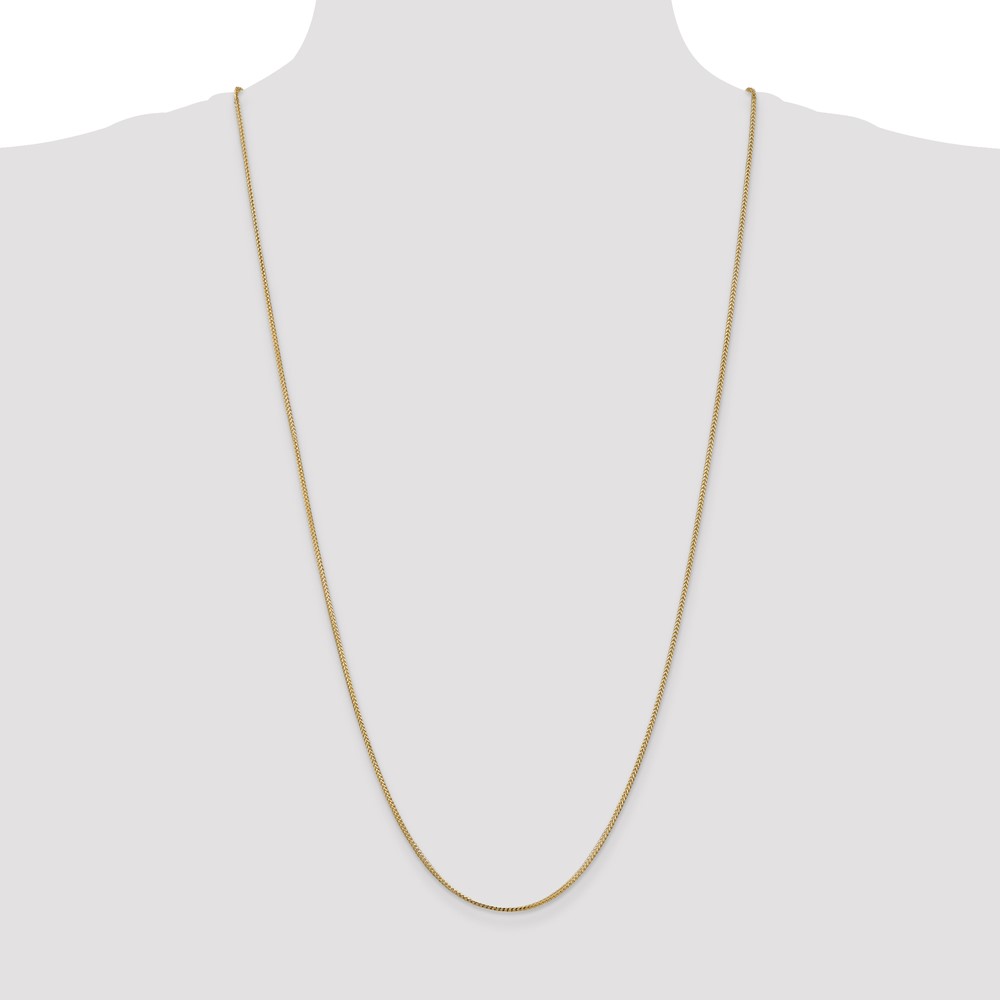 14K 30 inch 1mm Franco with Lobster Clasp Chain (FRA035-30)