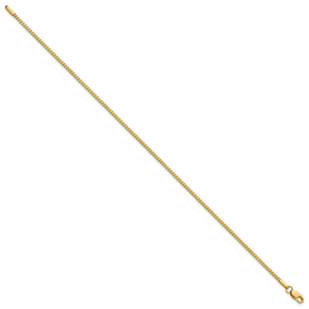 14K 8 inch 1mm Franco with Lobster Clasp Bracelet (FRA035-8)
