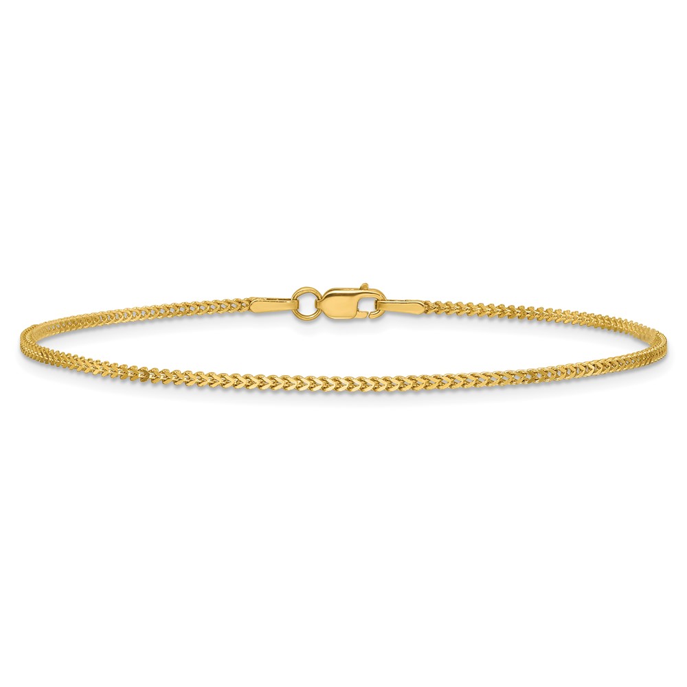 14K 8 inch 1mm Franco with Lobster Clasp Bracelet (FRA035-8)