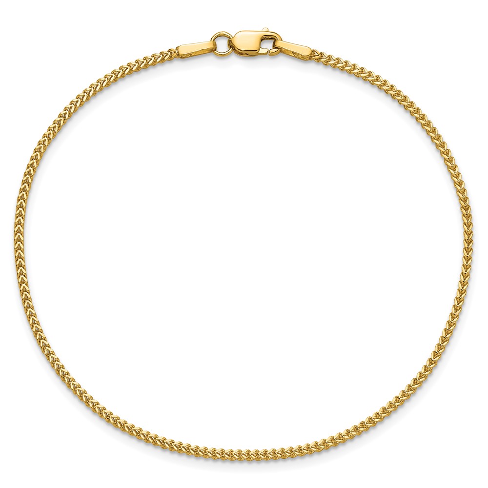 14K 8 inch 1mm Franco with Lobster Clasp Bracelet (FRA035-8)
