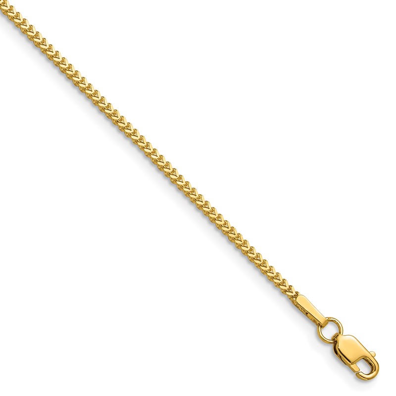 14K 20 inch 1mm Franco with Lobster Clasp Chain