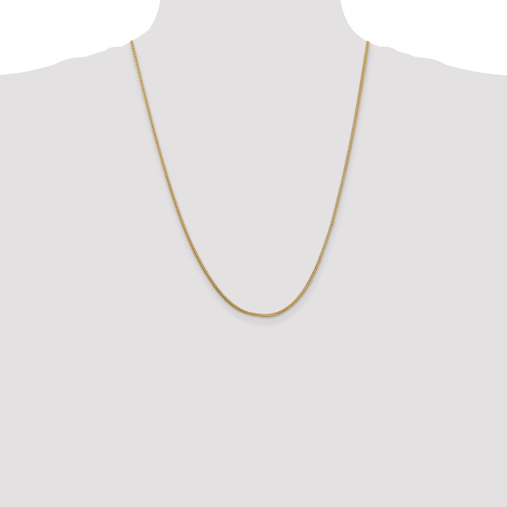 14K 24 inch 1.3mm Franco with Lobster Clasp Chain (FRA040-24)