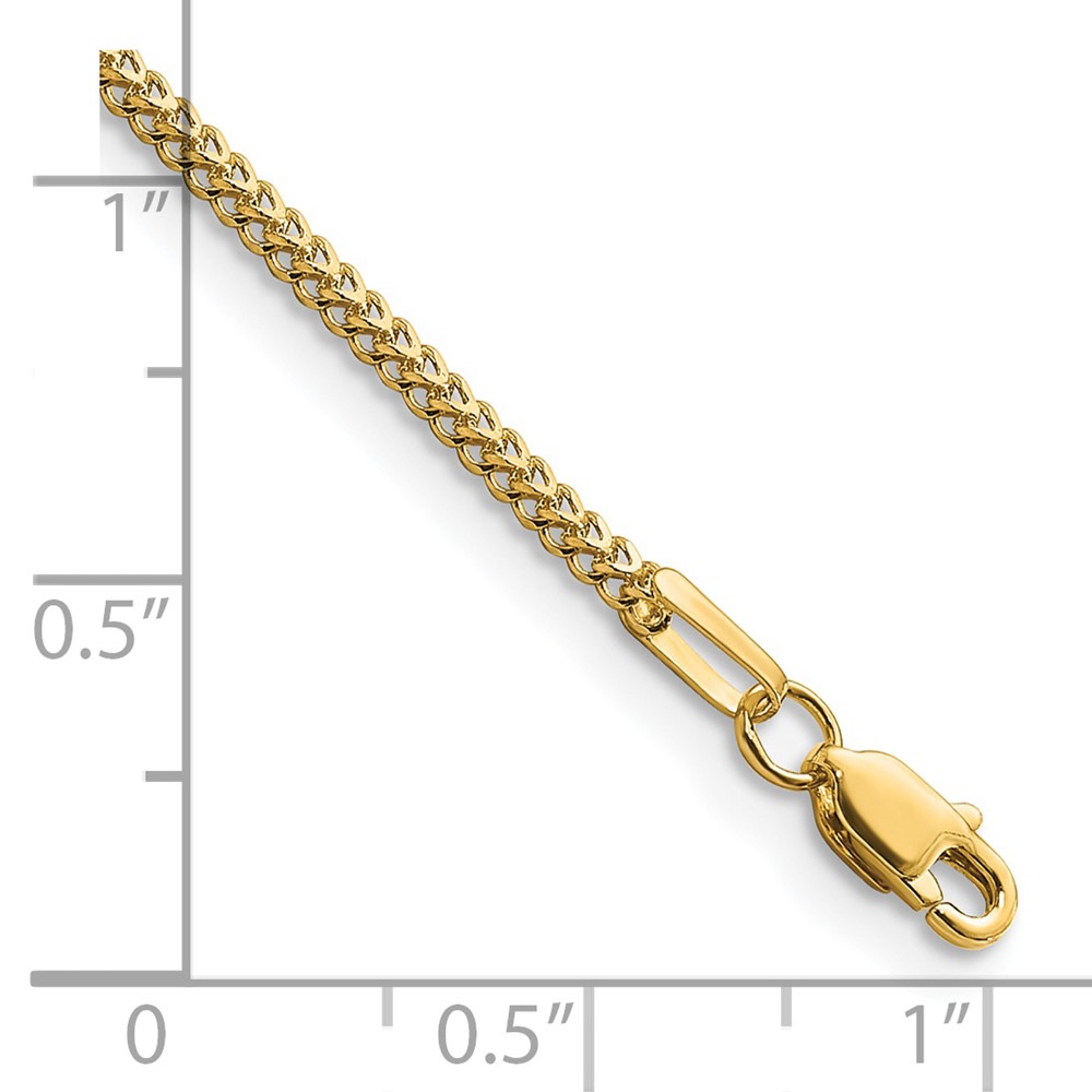 14K 7 inch 1.3mm Franco with Lobster Clasp Bracelet (FRA040-7)