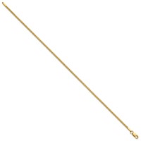 14K 1.3mm Yellow Gold Franco Bracelet with Lobster Clasp, 7" view 2