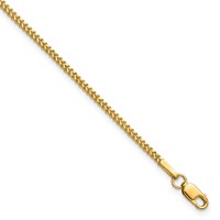 14K 1.3mm Yellow Gold Franco Bracelet with Lobster Clasp, 7" view 1
