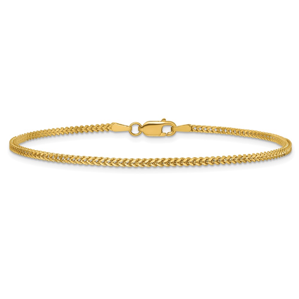 14K 8 inch 1.4mm Franco with Lobster Clasp Bracelet (FRA045-8)