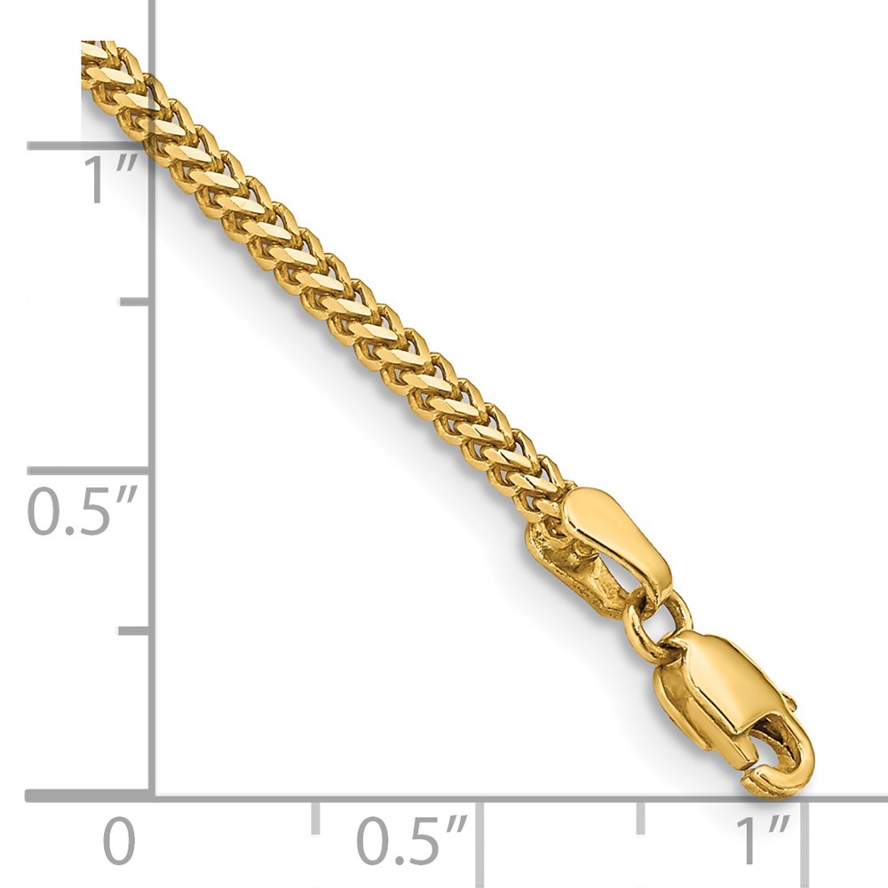 14K 7 inch 1.5mm Franco with Lobster Clasp Bracelet (FRA050-7)
