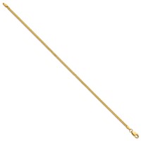 14K 1.5mm Yellow Gold Franco Bracelet with Lobster Clasp, 7" view 2