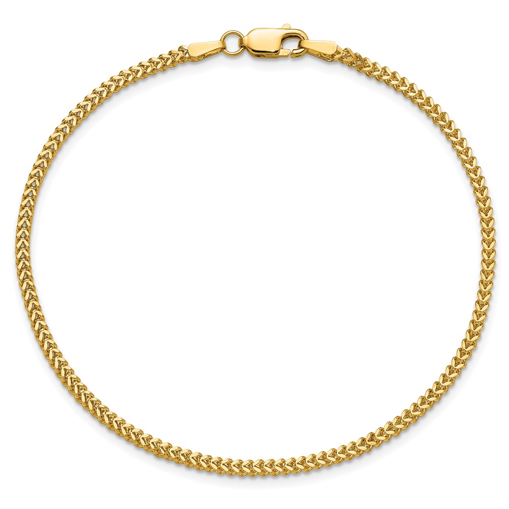 14K 8 inch 1.5mm Franco with Lobster Clasp Bracelet (FRA050-8)