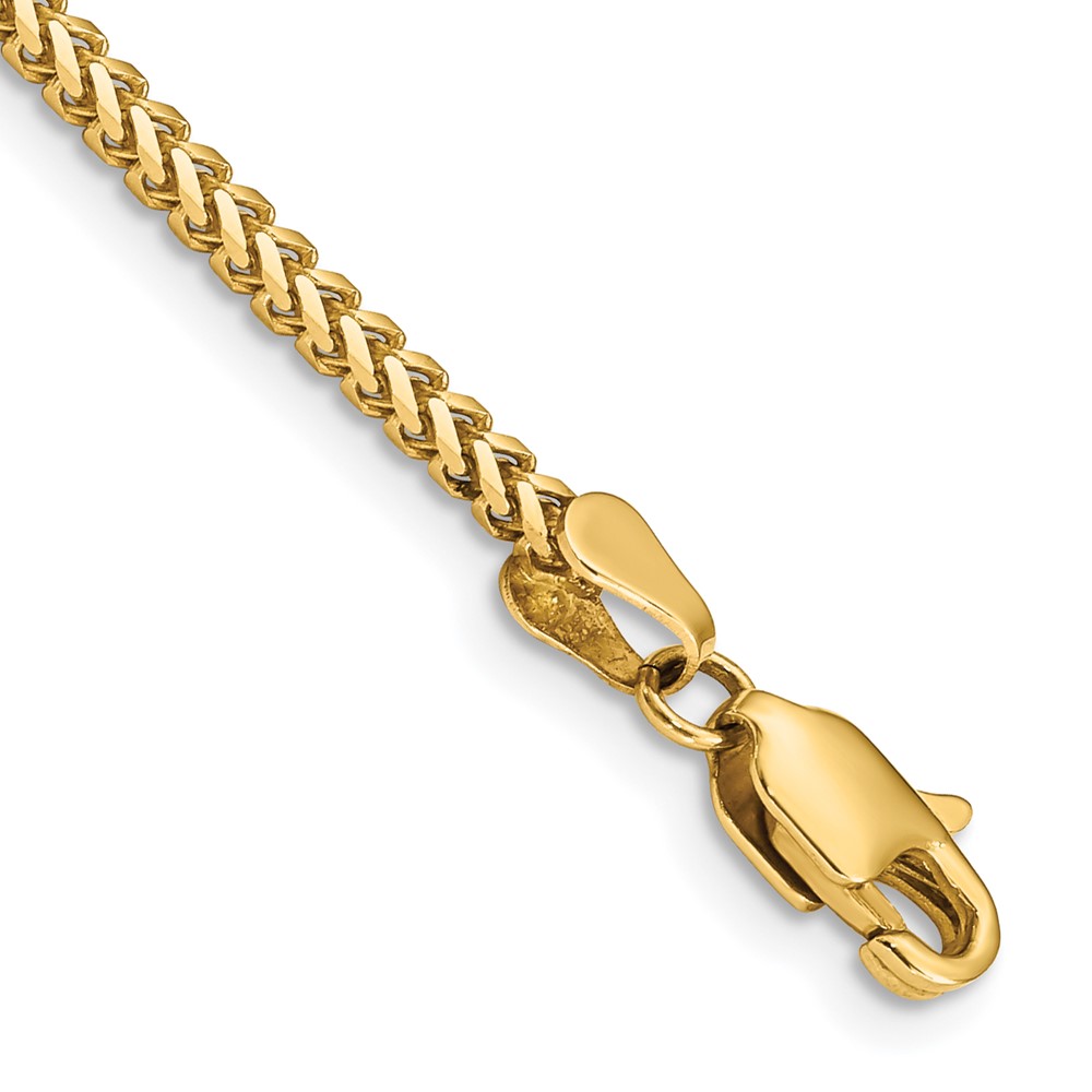 14K 7 inch 2mm Franco with Lobster Clasp Bracelet (FRA065-7)