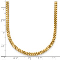 14K 2.3mm Yellow Gold Franco Chain with Lobster Clasp, 16" view 5