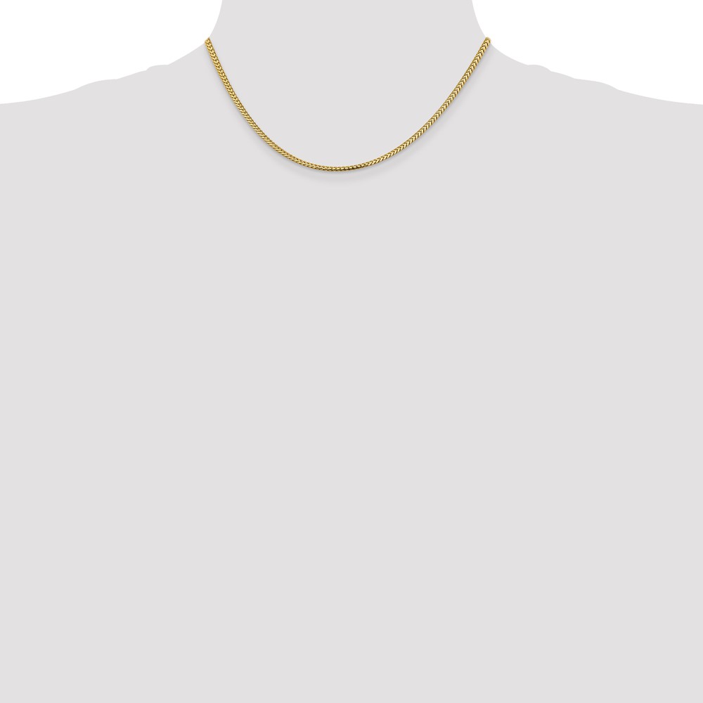 14K 16 inch 2.3mm Franco with Lobster Clasp Chain (FRA070-16)