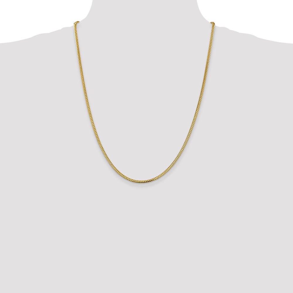 14K 24 inch 2.3mm Franco with Lobster Clasp Chain (FRA070-24)