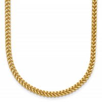 14K 2.3mm Yellow Gold Franco Chain with Lobster Clasp, 16" view 1