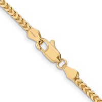 14K 2.5mm Yellow Gold Franco Chain with Lobster Clasp, 16" view 3
