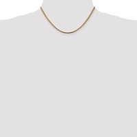 14K 2.5mm Yellow Gold Franco Chain with Lobster Clasp, 16" view 4