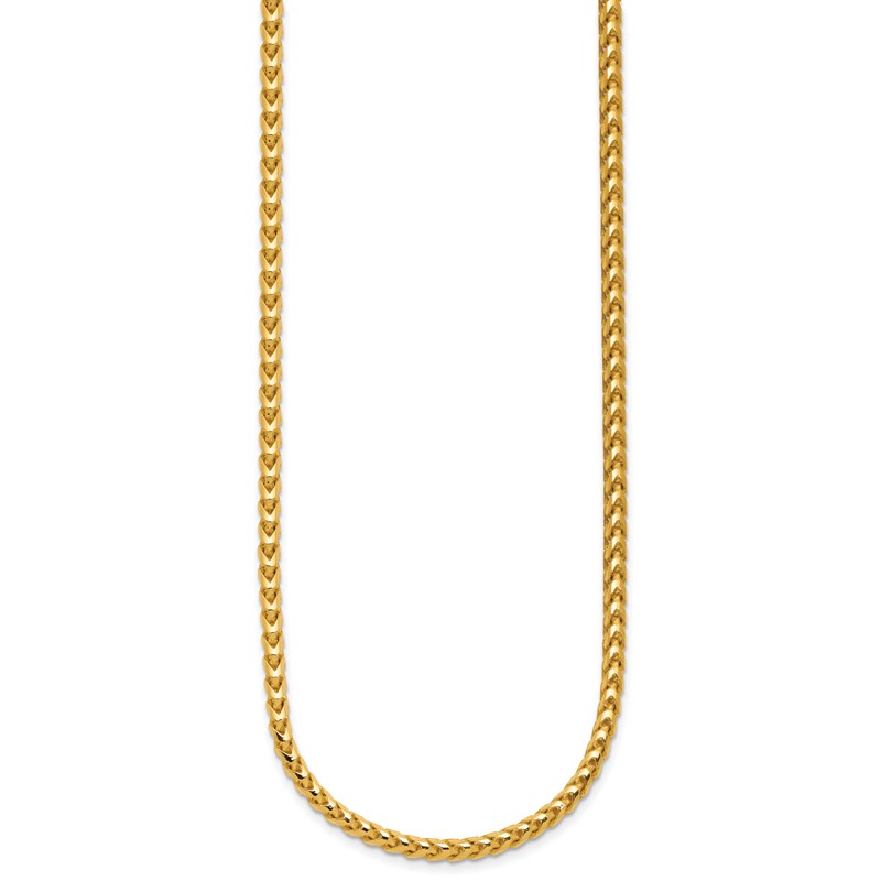 14K 24 inch 3mm Franco with Fancy Lobster Clasp Chain