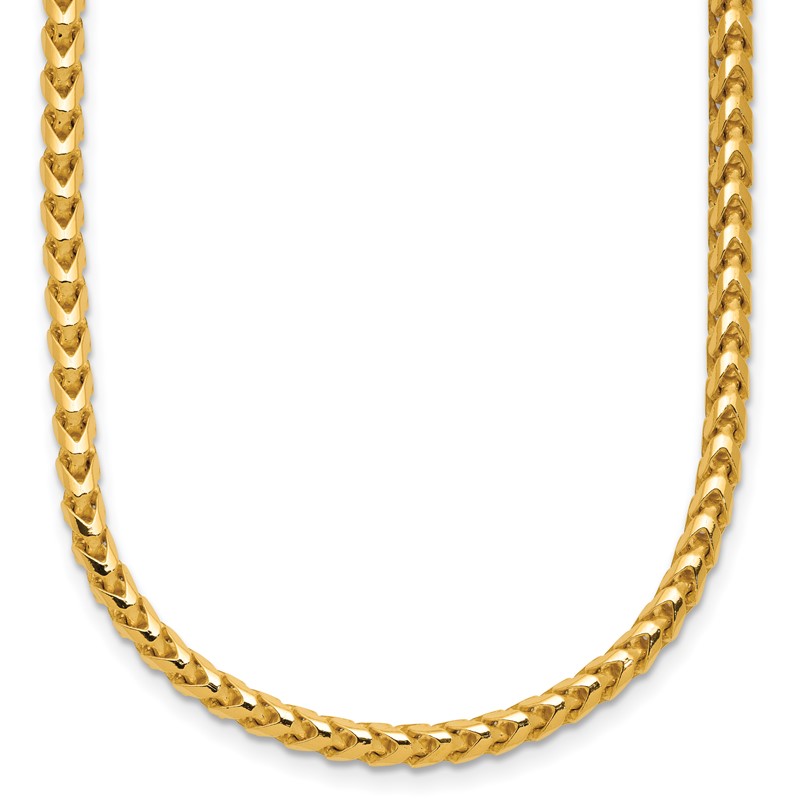 14K 24 inch 3mm Franco with Fancy Lobster Clasp Chain