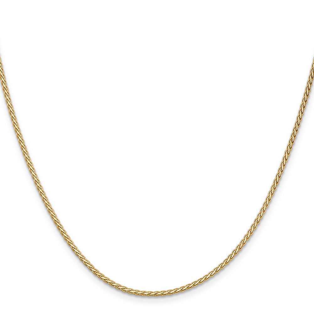 14K 24 inch 1.9mm Flat Wheat with Lobster Clasp Chain (FW050-24)