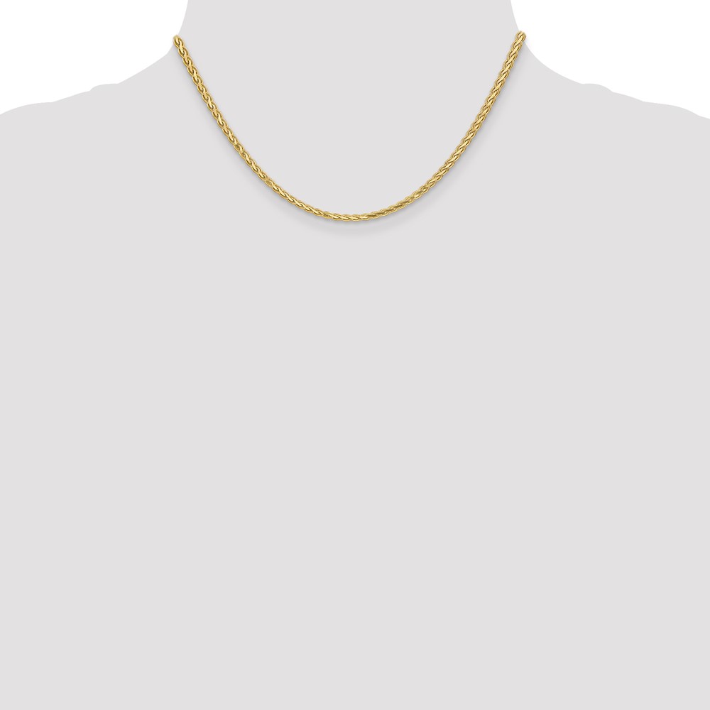 14K 16 inch 2.8mm Flat Wheat with Lobster Clasp Chain (FW085-16)