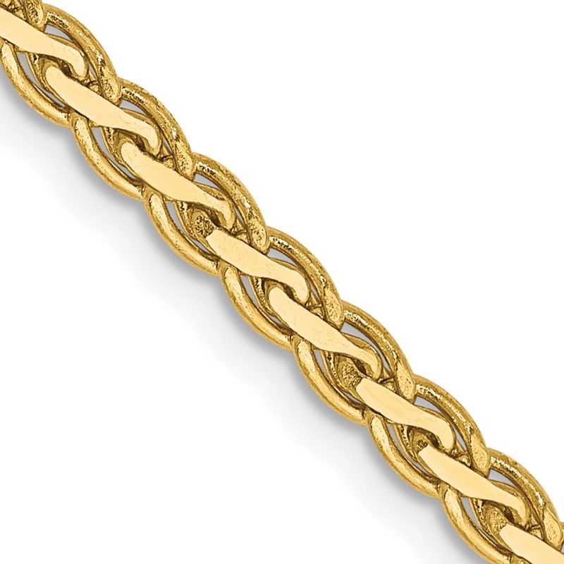 14K 16 inch 2.8mm Flat Wheat with Lobster Clasp Chain