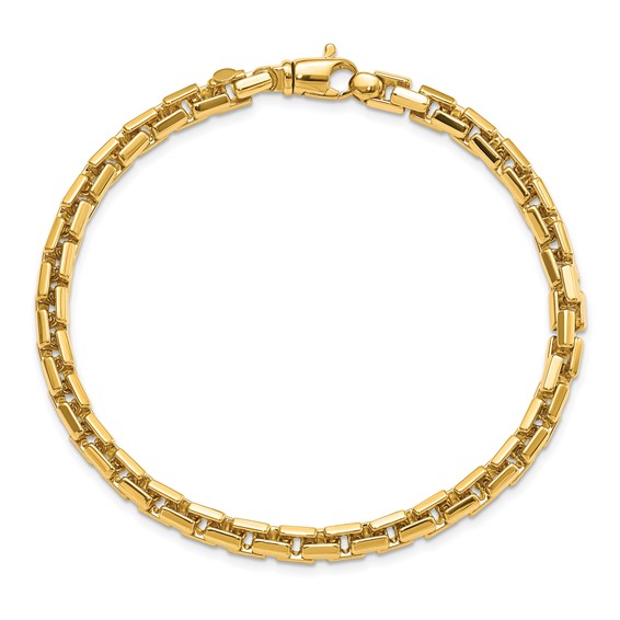 Gold Heavy Link Box Chain Bracelets