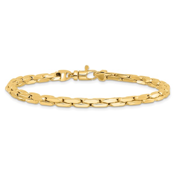 14K Polished 4.5mm Fancy Link 8.25 inch Bracelet