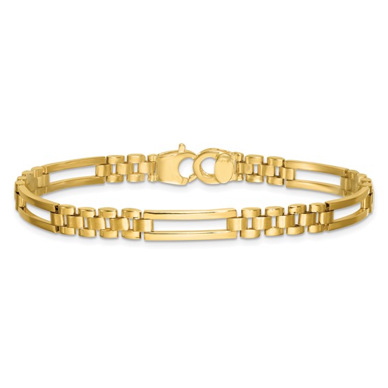 14k Polished 6mm Fancy Open Multi Link 8 inch Bracelet