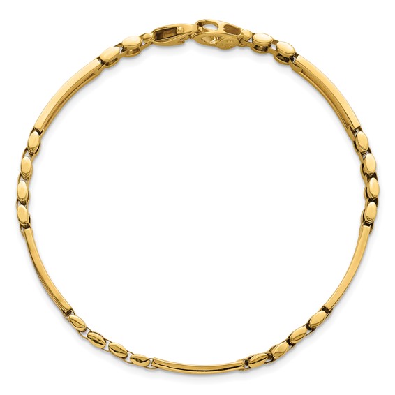 14k Polished 6mm Fancy Open Multi Link 8 inch Bracelet