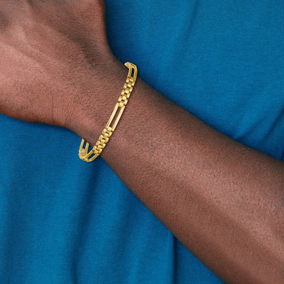 14k Polished 6mm Fancy Open Multi Link 8 inch Bracelet