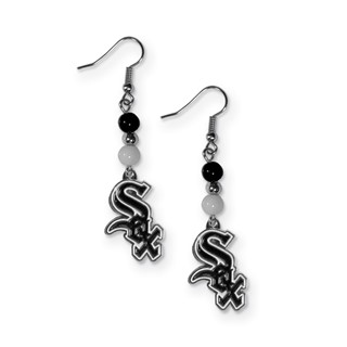 MLB Siskiyou Buckle Chicago White Sox Fan Bead Dangle Earrings