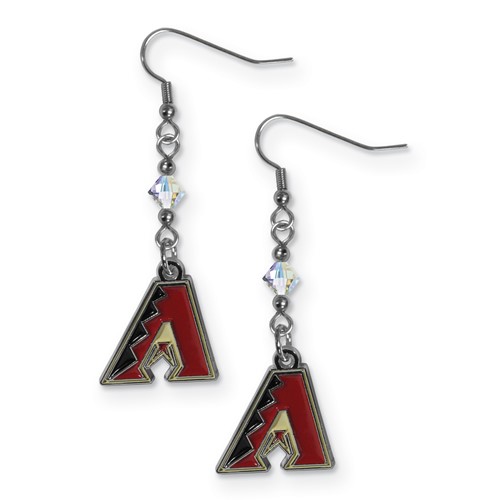 MLB Siskiyou Buckle Arizona Diamondbacks Crystal Dangle Earrings