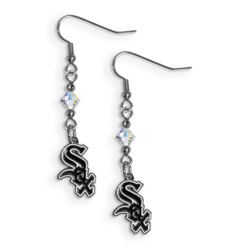 MLB Siskiyou Buckle Chicago White Sox Crystal Dangle Earrings