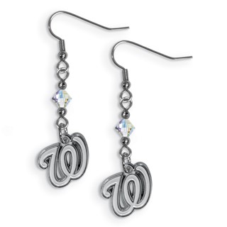 MLB Siskiyou Buckle Washington Nationals Crystal Dangle Earrings