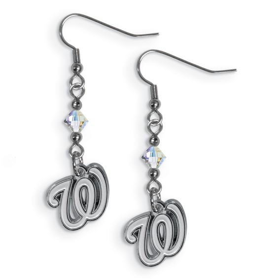 MLB Siskiyou Buckle Washington Nationals Crystal Dangle Earrings