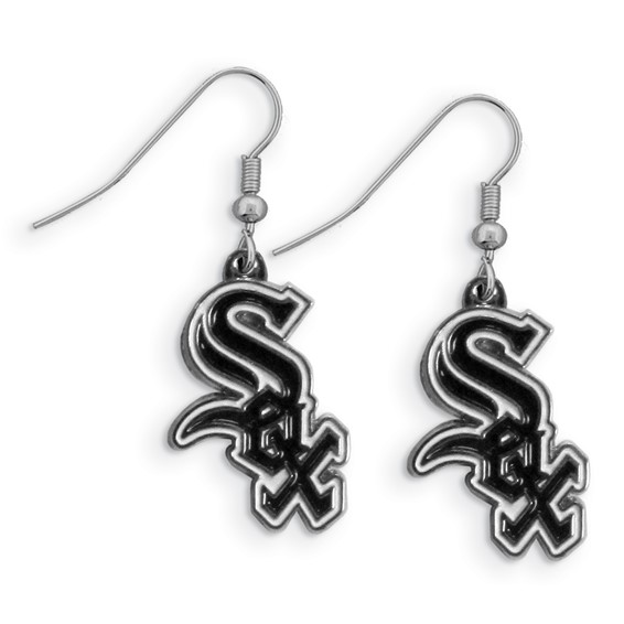 MLB Siskiyou Buckle Chicago White Sox Chrome Dangle Earrings