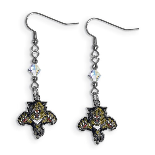 NHL Florida Panthers Crystal Dangle Earrings