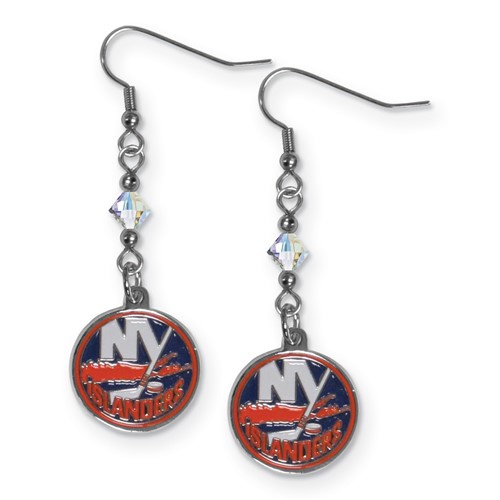 NHL New York Islanders Crystal Dangle Earrings