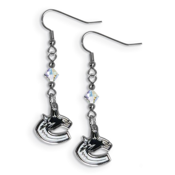 NHL Vancouver Canucks Crystal Dangle Earrings